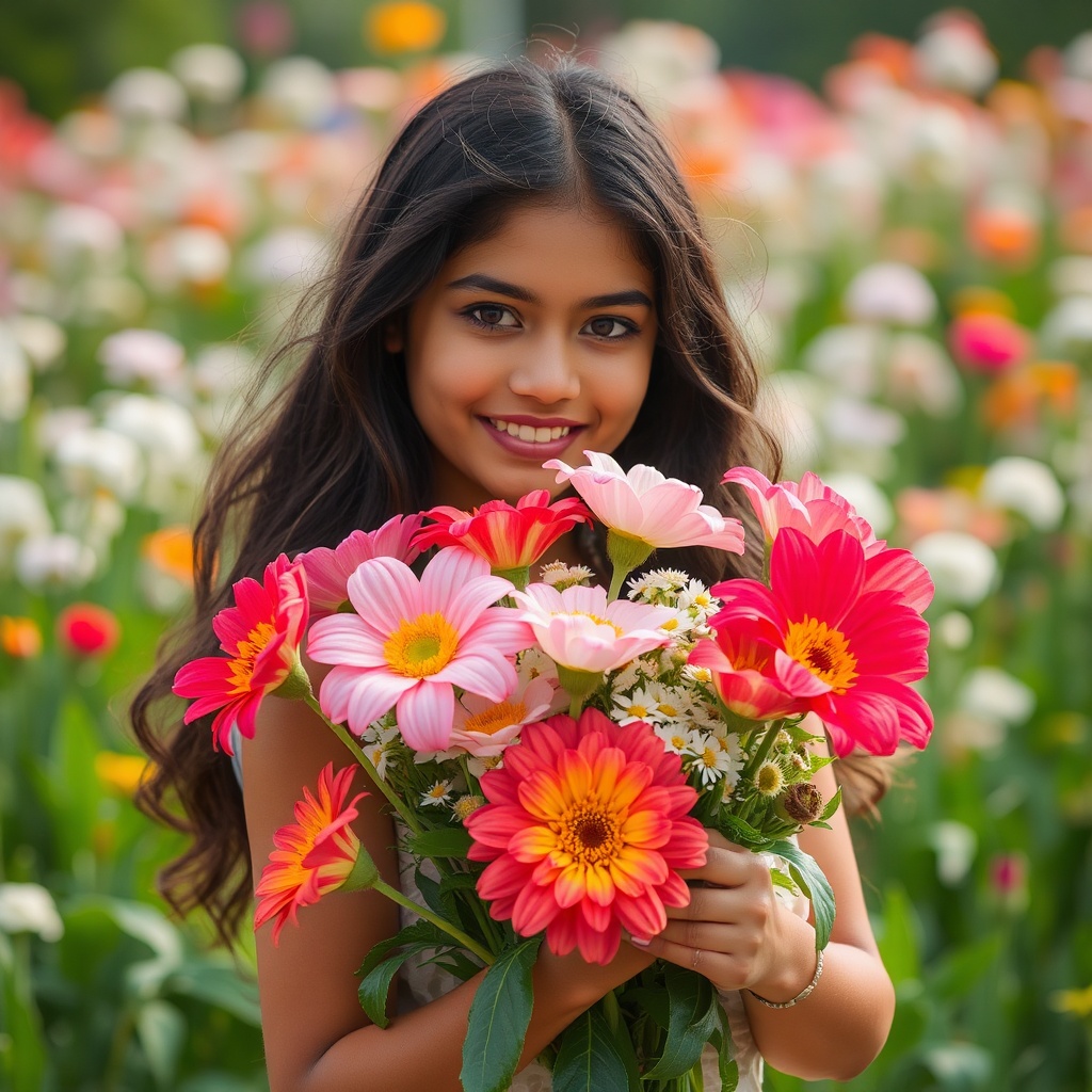 AI generated image by FLUX.1-schnell: Generate image pallavi I love you with flowers