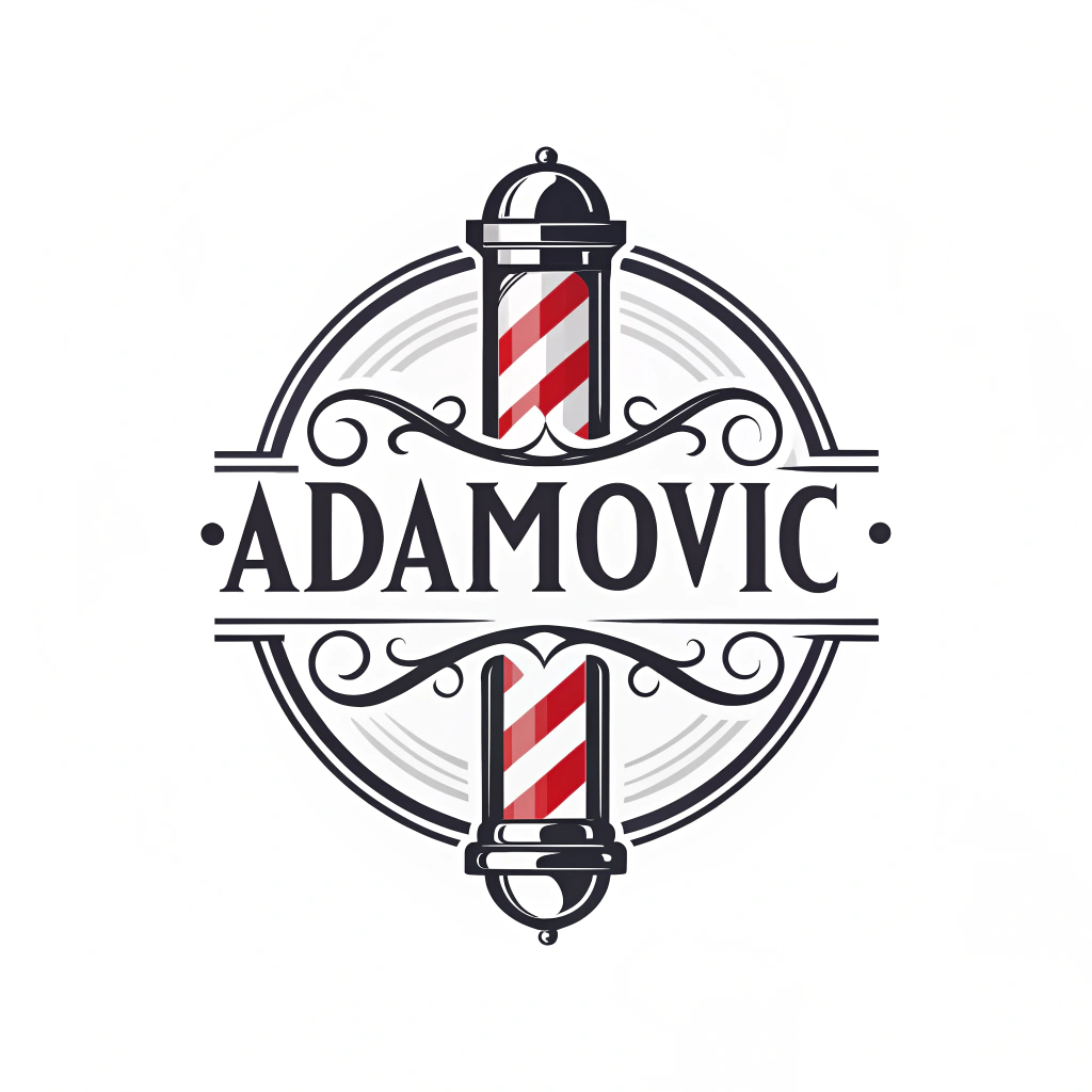 AI generated image by Red Panda AI: Premium logo for barbershop "adamovic"