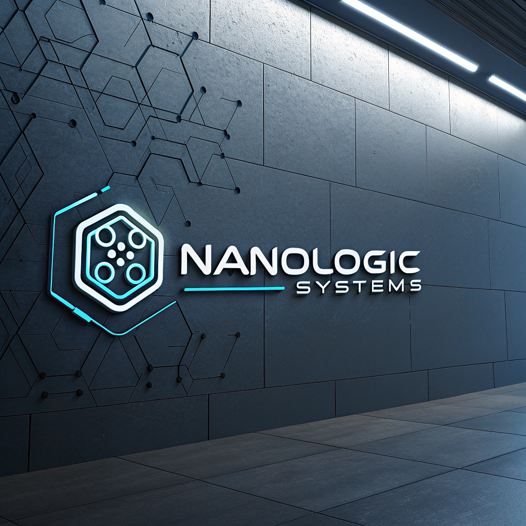 AI generated image by Red Panda AI: modern advanced futuristic looking company logo for a company called Nanologic Systems