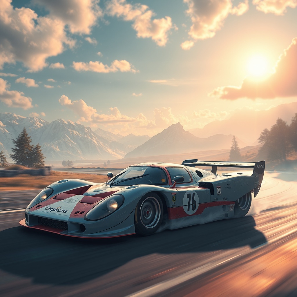 AI generated image by FLUX.1-schnell: A racing car in a fantasy world