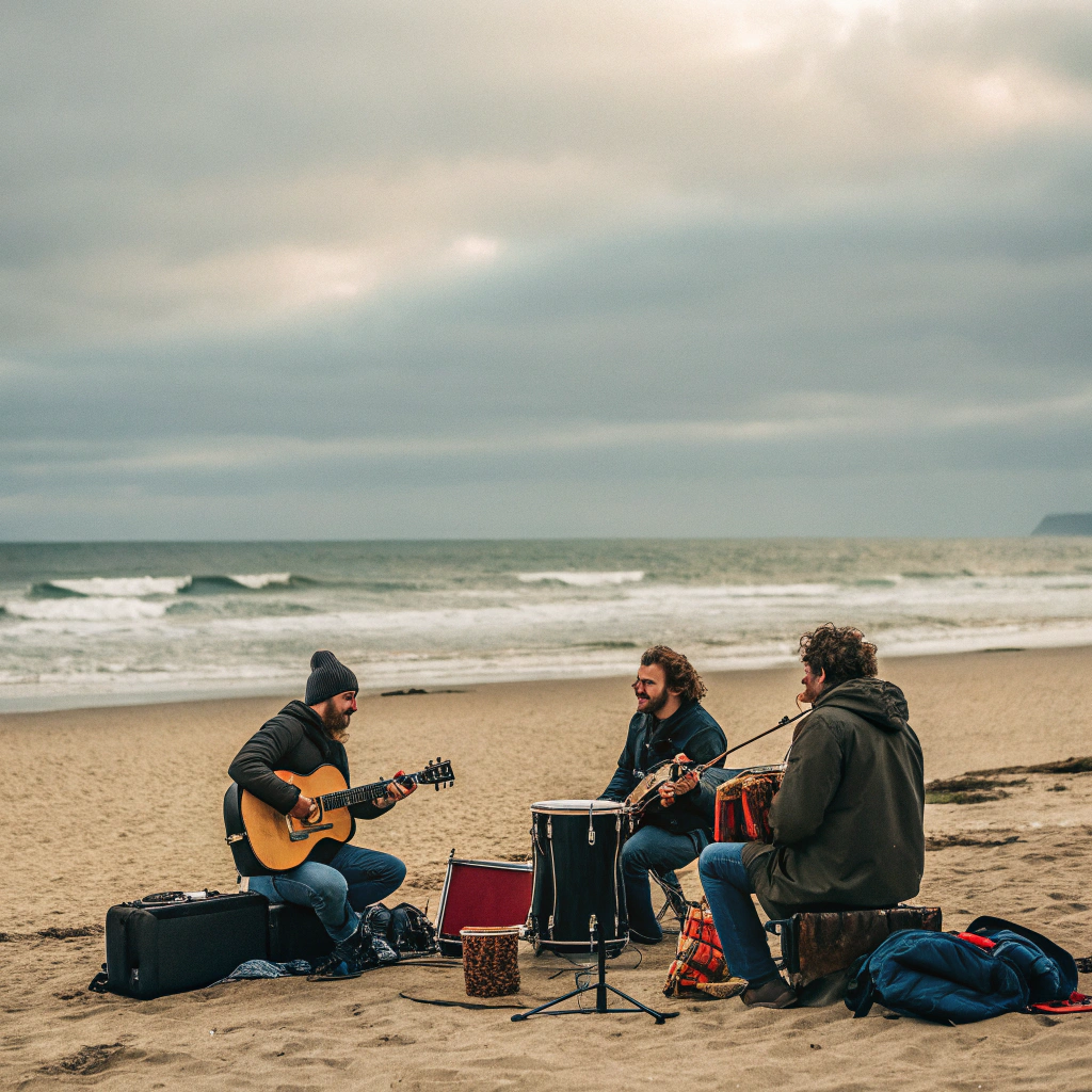AI generated image by Red Panda AI: jam playing in the sea
