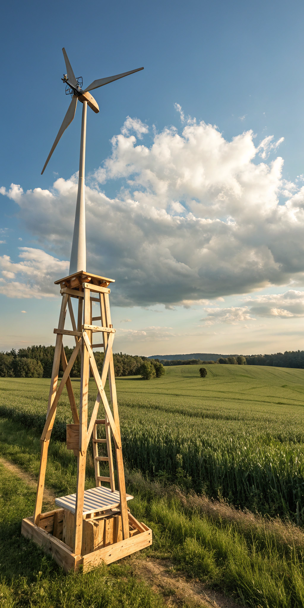 AI generated image by Red Panda AI: generador eolico casero