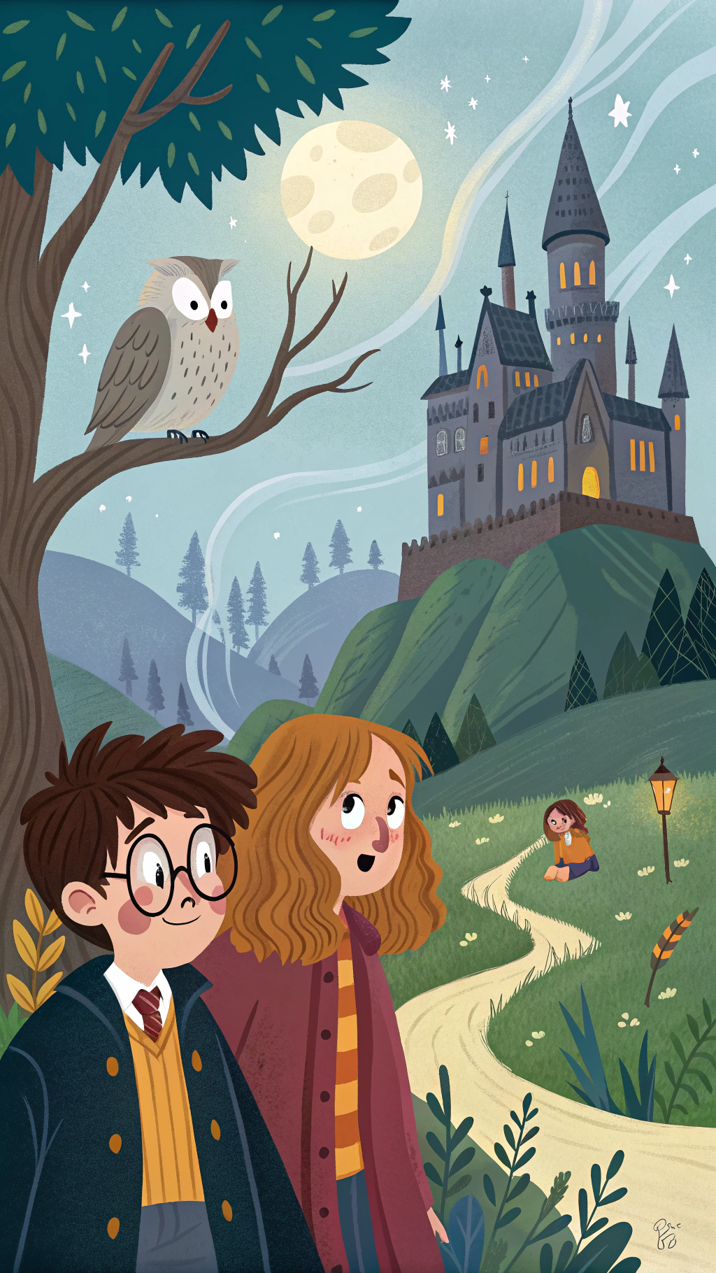 AI generated image by Red Panda AI: imagen basada en harry potter y el prisionero de azkaban, estilo animado