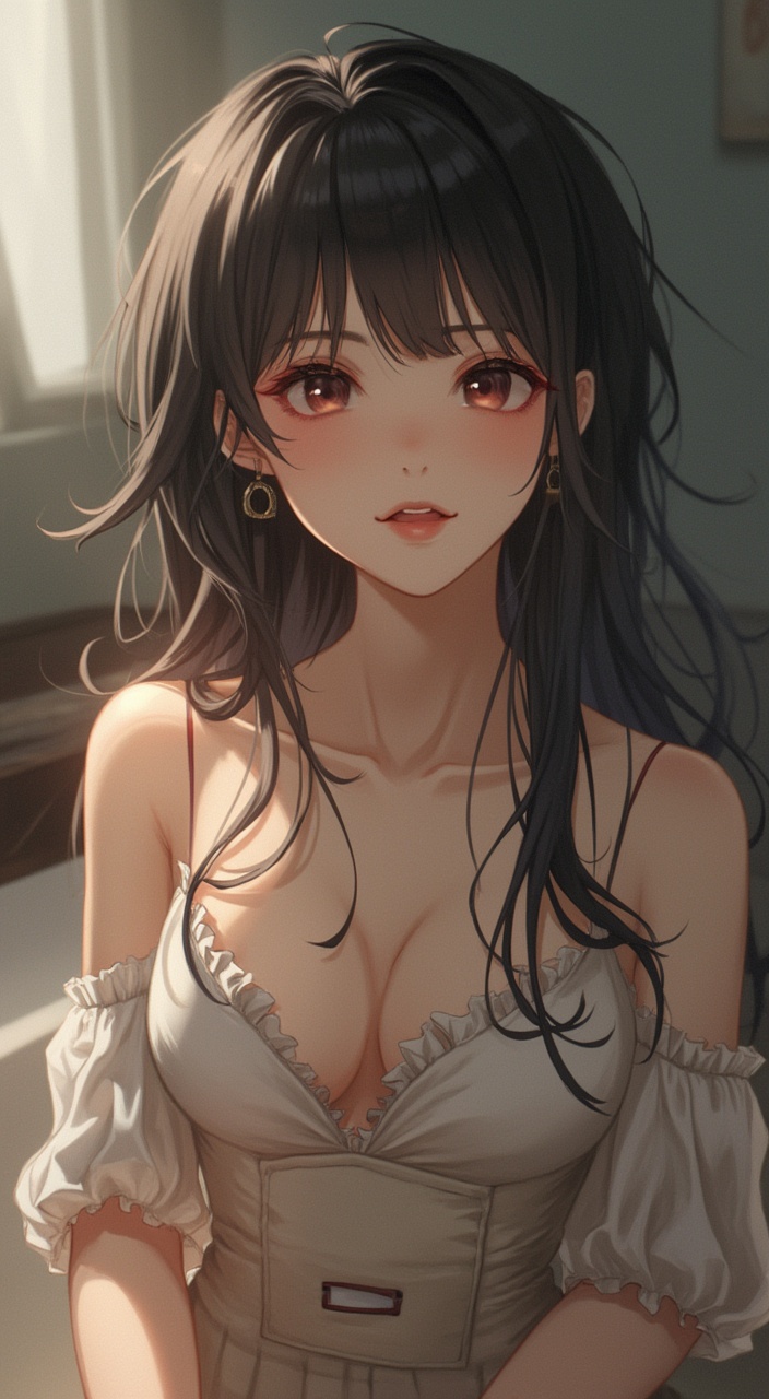 AI generated image by FLUX.1-pro: 一个美丽的办公室女郎,穿着制服和高跟鞋,全身照