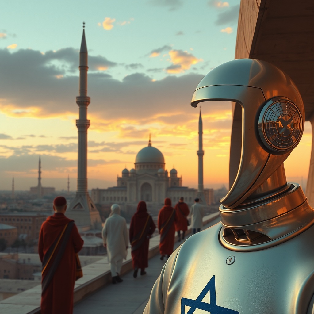 AI generated image by FLUX.1-schnell: A futuristic Israel in 2050 without moslems