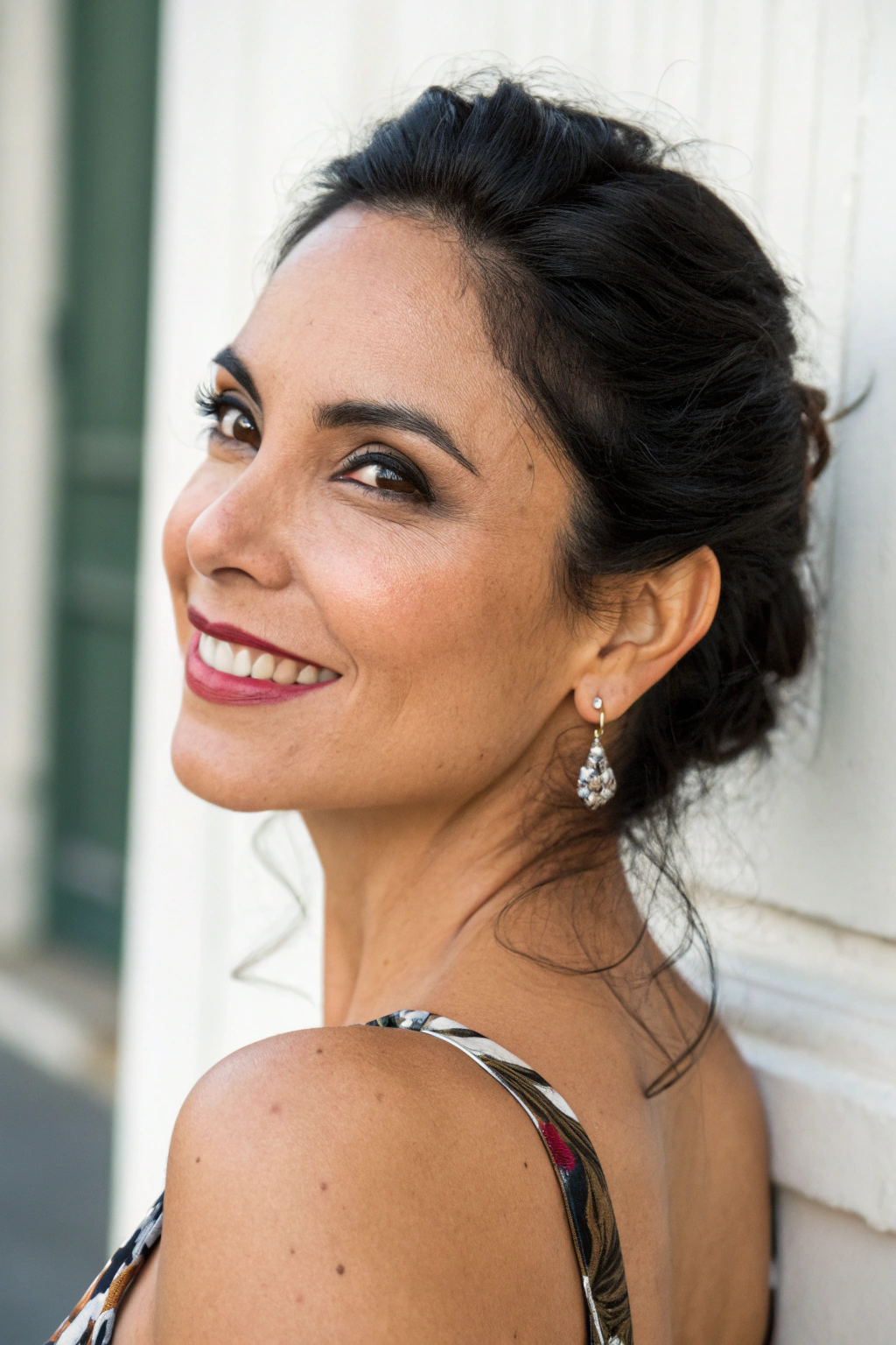AI generated image by FLUX.1-schnell: A pretty latina woman in her 30s. She is facing the camera