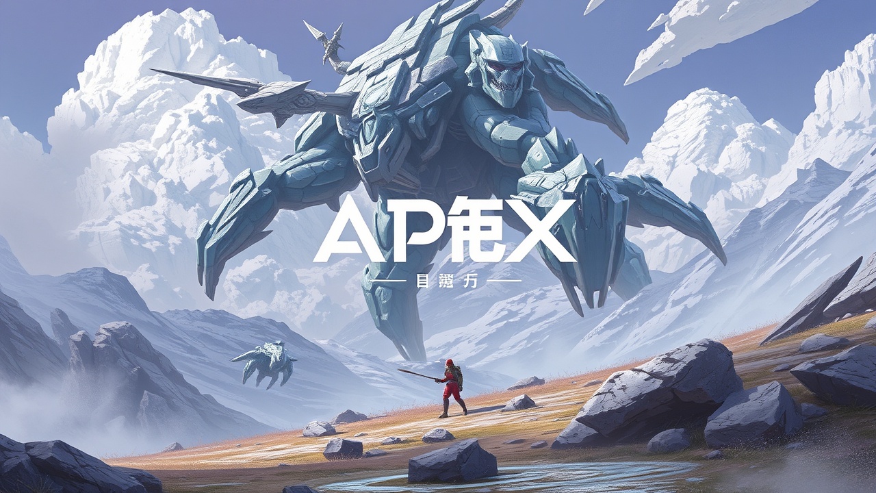 AI generated image by FLUX.1-schnell: 游戏《APEX》直播封面