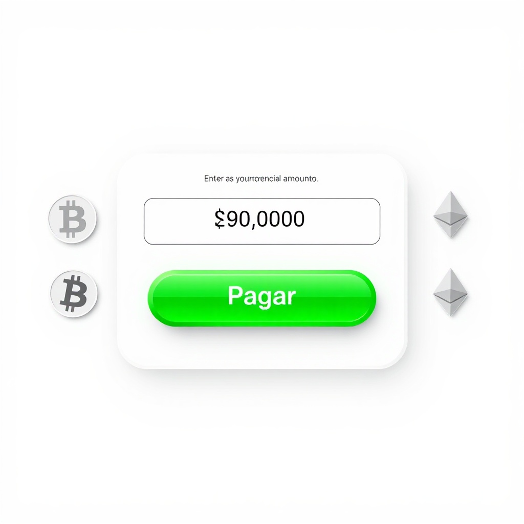 AI generated image by FLUX.1-schnell: The image showcases a sleek payment gateway designed for cryptocurrency transactions, presented in a clean and user-friendly format. The interface features a prominent input field for users to enter the amount of cryptocurrency, its borders subtly rounded for a modern appeal. The payment button, a vibrant green, stands out invitingly against the soft backdrop, labeled with the Spanish word "Pagar," indicating its function clearly.
Around the input field, recognizable symbols of cryptocurrencies like Bitcoin and Ethereum are elegantly displayed, each rendered in crisp detail, emphasizing their significant presence in the digital currency landscape. The color palette consists of soft neutrals and light shades, creating a professional atmosphere that enhances functionality without overwhelming the user. The overall design feels accessible yet sophisticated, striking the perfect balance between simplicity and modern aesthetics, making it ideal for both crypto novices and seasoned users alike.