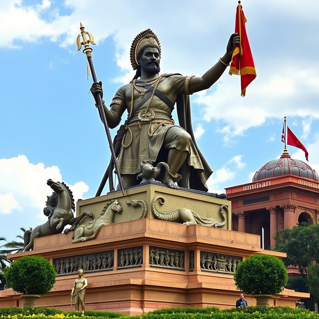 AI generated image by FLUX.1-schnell: The Greatest Chatrapati shivaji maharaj