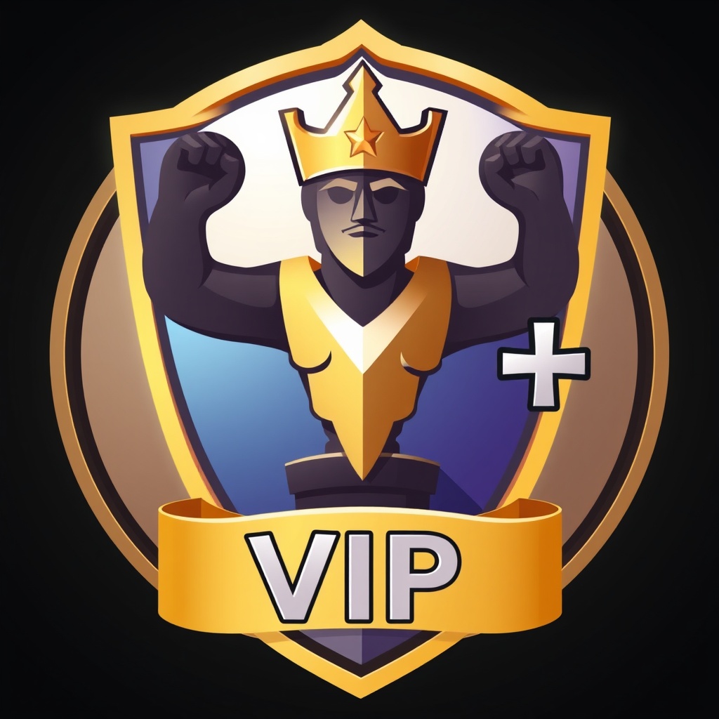 AI generated image by FLUX.1-schnell: "VIP+" simple image for a rank