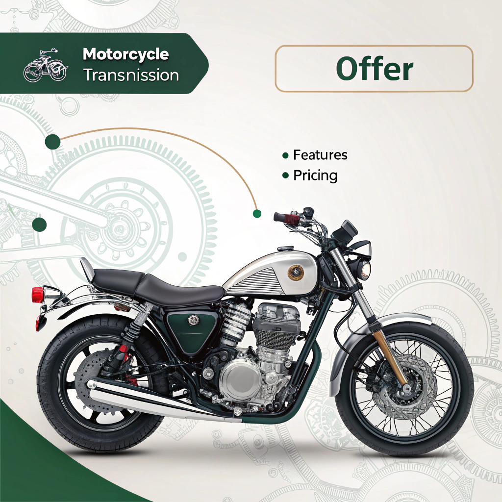 AI generated image by Red Panda AI: oferta de transmicion de motos